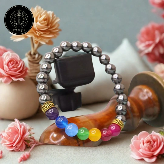 Hematite 7 Chakra Bracelet - For Mental Stability & Creativity